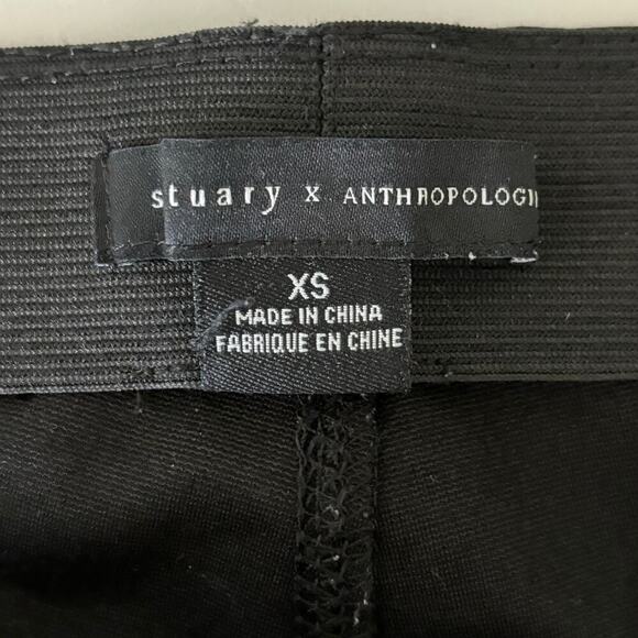 Sanctuary x Anthropologie Skinny Ankle Pants Stretch Pull On Black Plaid Size XS - Picture 3 of 10